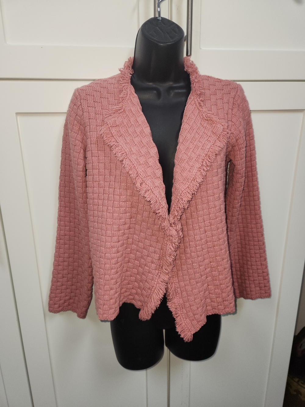 🍉Cocogio Knit Cardigan with Fringe Detail